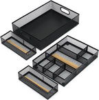 neudeco desk drawer organizer, 4 pack metal mesh, main product view
