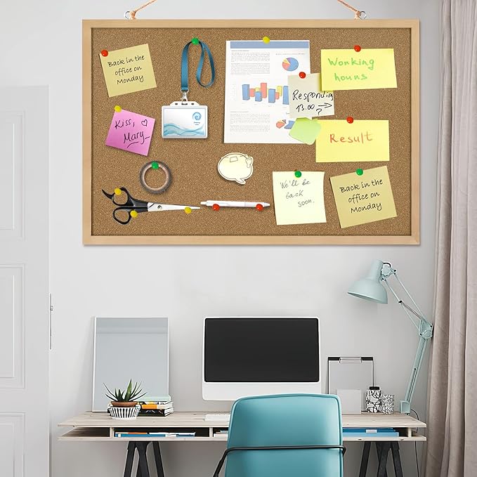 Cork Board Bulletin Board 23 x 15.7Inches - Image 7