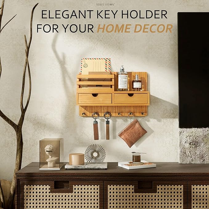 Rebee Vision Modern Farmhouse Key Holder Wall Mount - Image 5