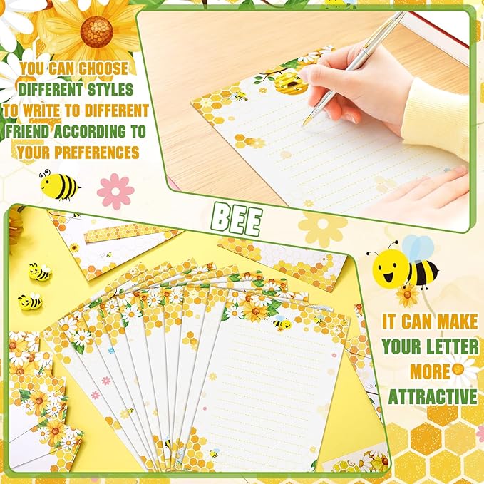 TaoBary 160 Pcs Stationery Paper Set 50 Double Sided Stationery Papers - Image 4