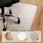 Chair Mat for Hardwood Floor, 45x53 inches Floor Mat Protector for Office Chair - Image 4