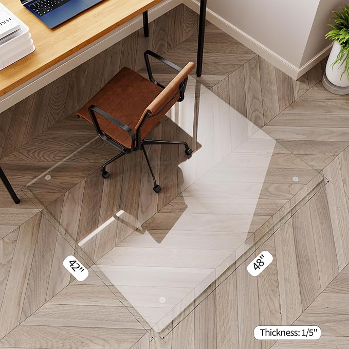 Koonmi Tempered Glass Chair Mat - Image 3