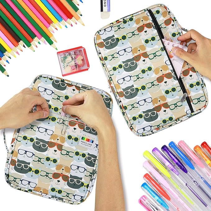 YOUSHARES Colored Pencil Case 220 Slots Pen Case Organizer - Image 4