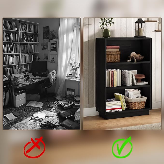 ChooChoo 3-Tier Bookcase, Wooden Bookshelf, Farmhouse Bookshelf - Image 8