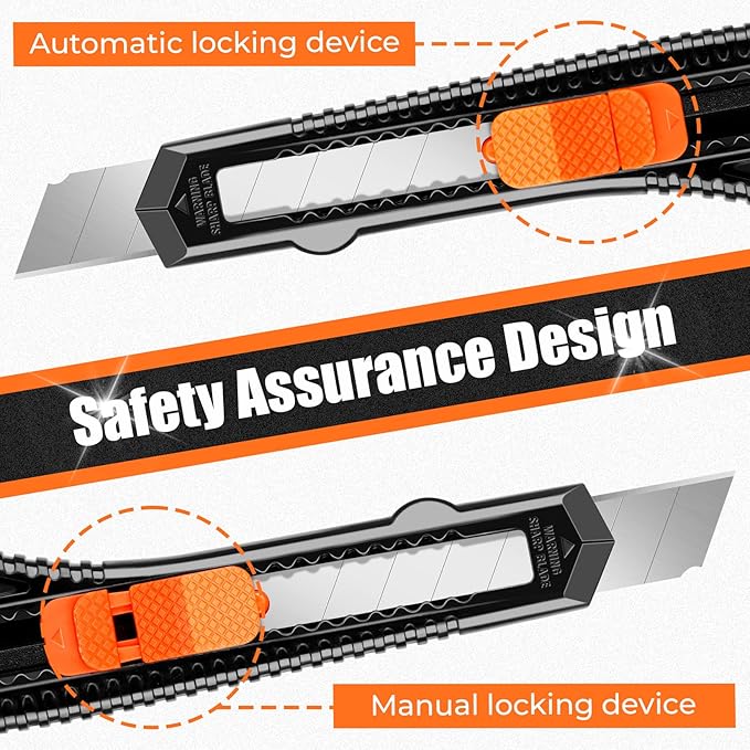 DIYSELF 12-Pack Box Cutters, Disposable Utility Knife, Box Cutter Retractable - Image 4