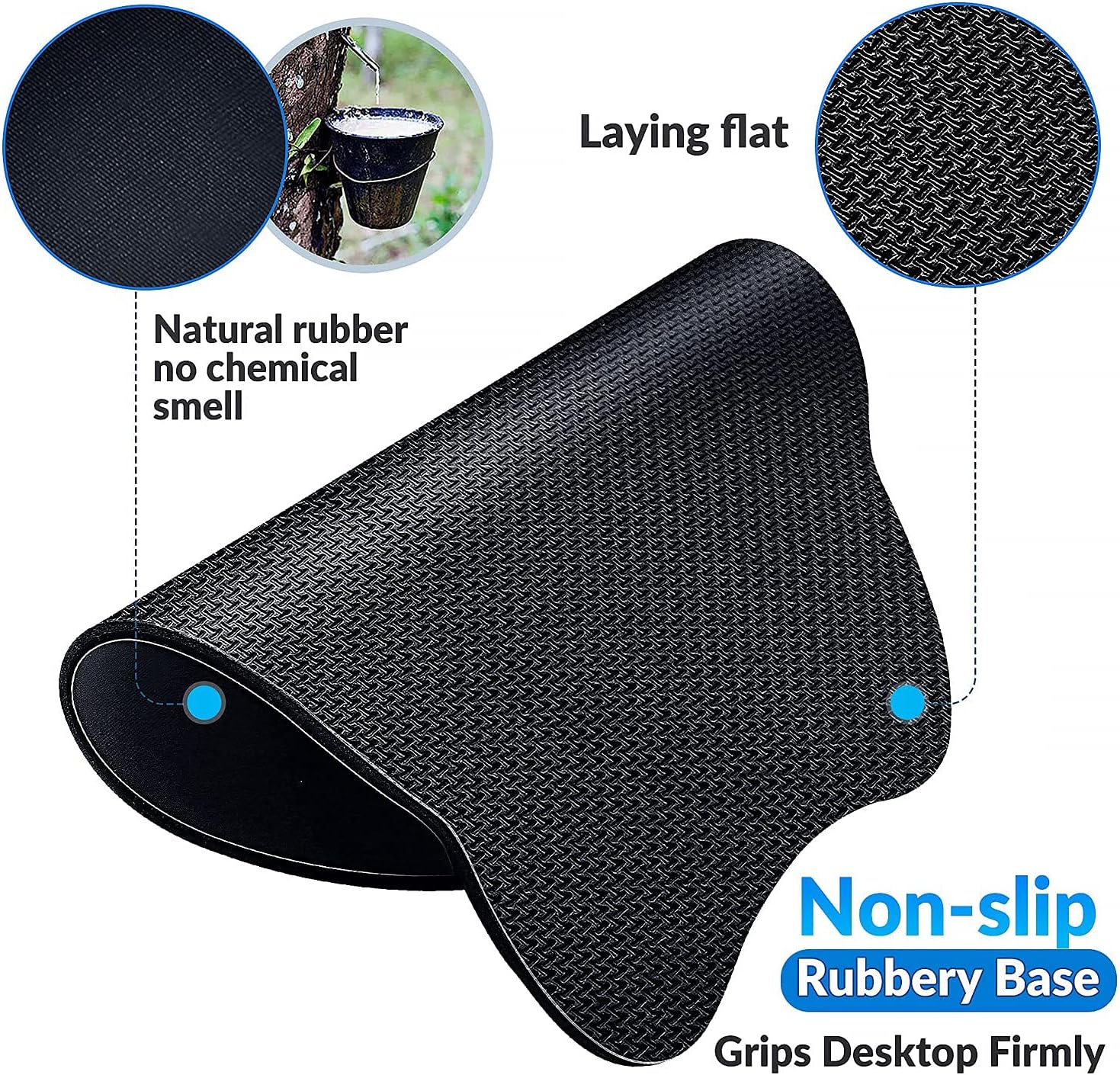 Gimars Upgrade Round Mouse Pad with Wrist Rest, Enlarge Smooth Superfine Fibre Memory Foam Ergonomic Comfortable Gaming Mousepad with Nonslip Base for Pain Relief, Laptop Computer Office, 10.8 x 9.7''