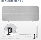 VIVO Clamp-on/Screw-on 60 x 24 inch Privacy Panel, Sound Absorbing Cubicle Desk - Image 3
