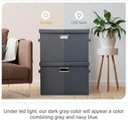 Graciadeco Large 17" 36 Quart Collapsible Stackable Storage Bins - Image 7