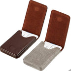 Outus 2 Pieces Business Card Holder, PU Leather Business Card Case Pocket Wallet by Outus