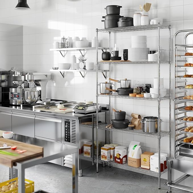 Regal Altair 14" Deep x 42" Wide x 86" Height Wire Shelving Kit | 5-Tier | NSF - Image 7