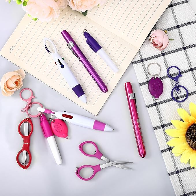 12 pcs Nurse Pen Set Two Colors Pink Purple Include Permanent Marker Pen Pen - Image 6