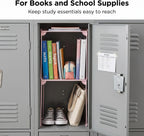 Neudeco Pack 2, Mesh Locker Shelf, Stackable Extra Tall Locker Organizer, Collapsible and Metal Build, Fits Standard Size School Locker, Suitable for Work, Kitchen, Bathroom (Pink)