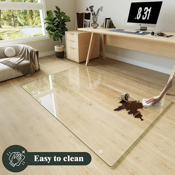 Koonmi Tempered Glass Chair Mat - Image 9