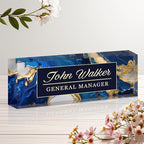 Personalized Name Plate for Desk, Custom Acrylic Desk Name Sign, Office by Unknown