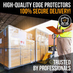 24" x 2" x 2" Reinforced Cardboard Edge Protectors, White (Pack of 12) – 0.16" Thick Heavy-Duty Cardboard Corner Protectors for Shipping – American Quality V-Board Pallet Edge Protectors | 0.16" Thick Heavy-Duty Cardboard Corner Protectors for Shipping