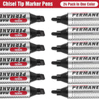 hidyuuoo 30 Pack Jumbo Size Permanent Markers Bulk Permanent Marker Set Chisel - Image 5