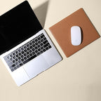 Leatherology Cognac Classic Leather Mouse Pad – Full-Grain Leather Desk Pad - Image 2