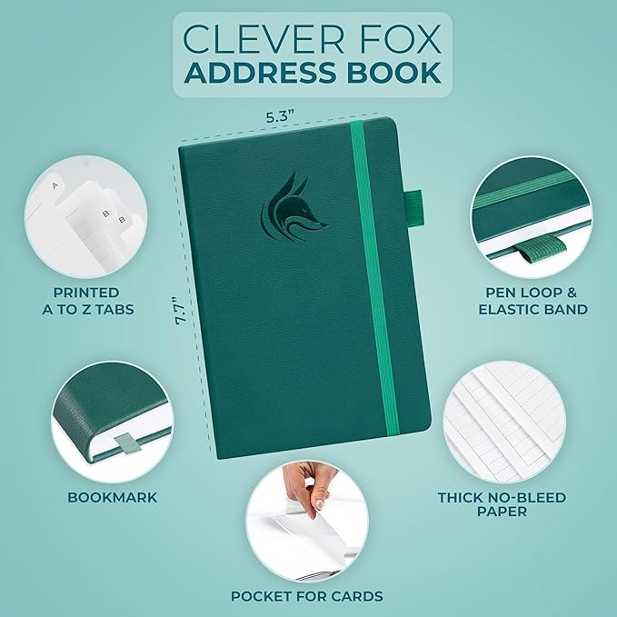 Clever Fox Address Book with alphabetic tabs - Image 2