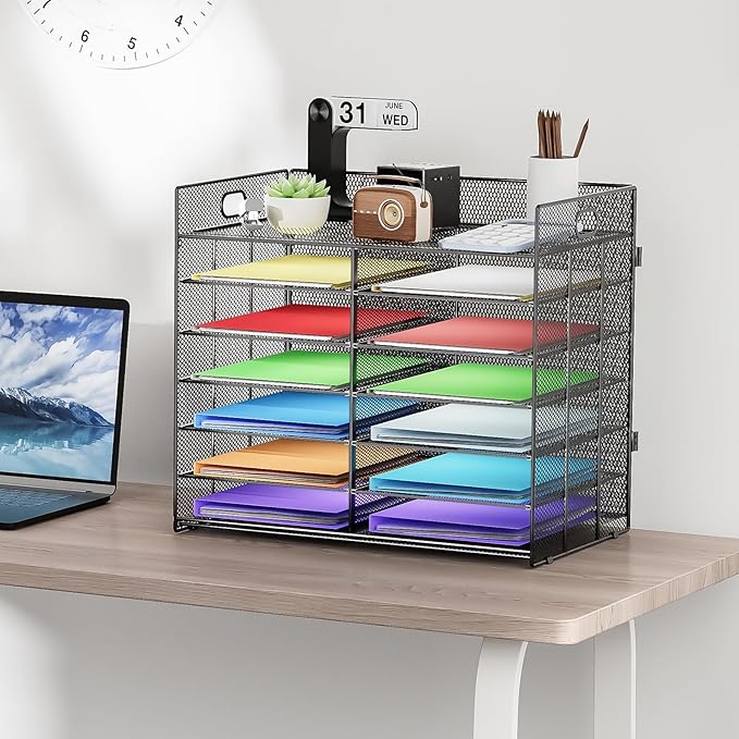 Marbrasse Desktop Literature Organizer, Mesh Paper Organizer, Desk Organizers - Image 5