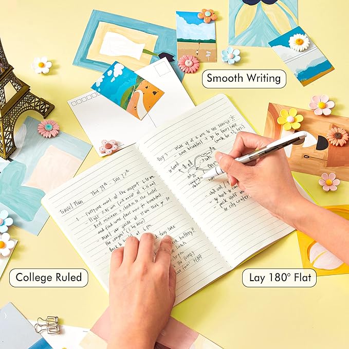 feela 8 Pack Soft Cover Journal Bulk, Notebooks College Ruled - Image 3