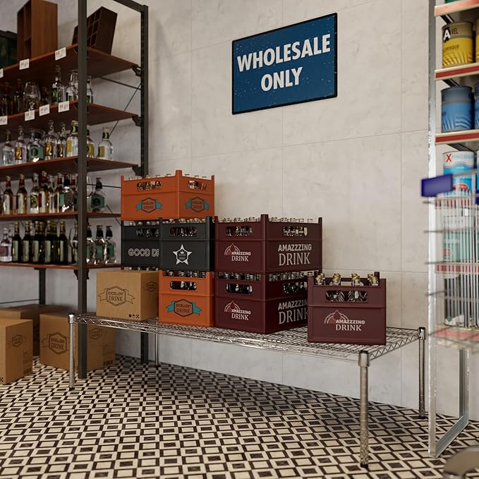 Regal Altair 24" Deep x 60" Wide x 14" Height Wire Shelving Kit | 1-Tier | NSF - Image 7