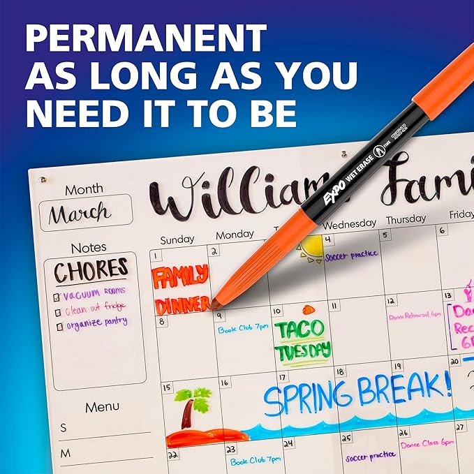 EXPO Wet Erase Markers, Semi-Permanent, Fine and Ultra-Fine Tips, Organizing - Image 2