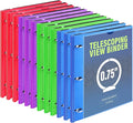 WOT I 12-Pack Telescoping 3 Ring Binder, Expandable Flexible Binder by WOTI