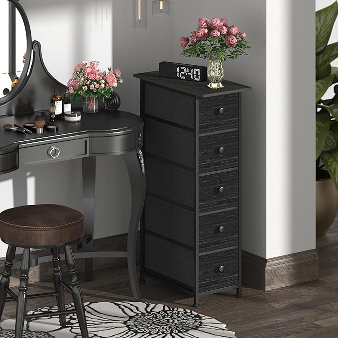 GiftGo Narrow Dresser Vertical Slim Dresser Chest of Drawers Skinny Storage by GiftGoDirect