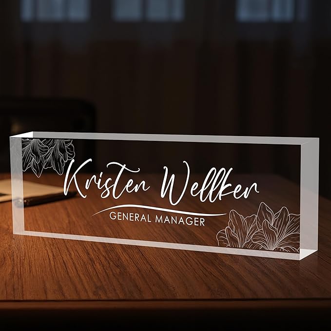Custom Office Name Plate for Desk, Desk Name Plate Personalized, Personalized by Unknown