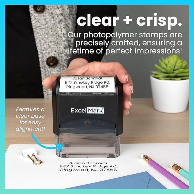 ExcelMark Custom Stamp – Clear & Crisp Impressions – Personalized Self-Inking - Image 2