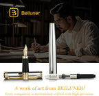 BEILUNER Silver Chrome Fountain Pen, Stunning Luxury - Image 6