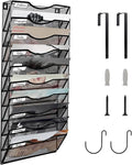 BOHDK Wall File Organizer, 10 Tire Hanging File Folder Mail Organizer, Vertical by BOHDK