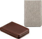 Outus 2 Pieces Business Card Holder, PU Leather Business Card Case Pocket Wallet - Image 4