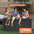 Decksplore Outdoor Storage Box Waterproof Large, 180 Gallon Lockable Resin Deck - Image 7