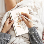 JWVK Fall Wildflower Spiral Notebook, Vintage Boho Neutral Floral Notebooks - Image 5