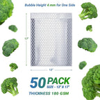 Amiff Silver Thermal Bubble Mailer, 12 x 17 Inches. 50 Pack Metallic Bubble - Image 2