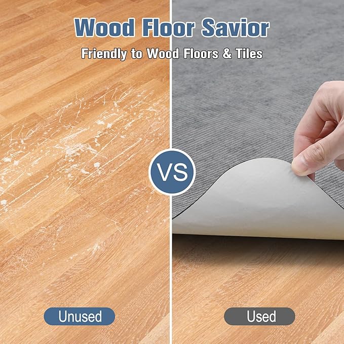 2 Pack Office Chair Mat for Hardwood Floor, Desk Chair Mat, Large Rubber - Image 4