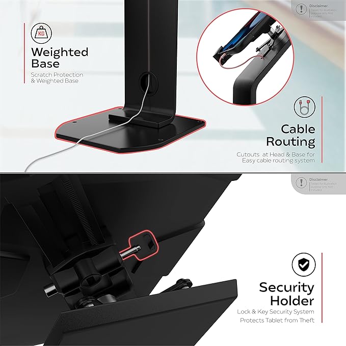 CTA Digital Locking Floor Stand Premium Support Base Kiosk Lock & Key Security - Image 5