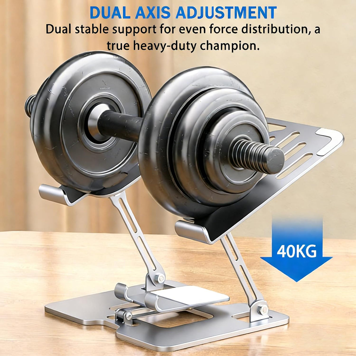 Laptop & Phone 2-in-1 Cooling Stand with Silent Fan, Adjustable Height &a...
