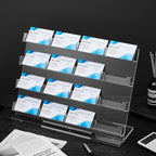 Dunzoom Business Card Holder for Desk 16 Slots Clear Gift Card Display Acrylic - Image 5