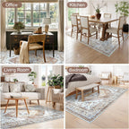 Anidaroel 5x7 Office Chair Mat for Hardwood Floor/Tile, Desk Chair Mat for Home Offices, Under Desk Rug for Rolling Chair, Anti-Slip Office Rugs for Rolling Chairs, Large Floor Protector Rug, Khaki