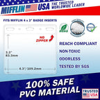 Mifflin-USA Card Protector Quick Load Horizontal No Zipper Name ID Badge Holder - Image 3