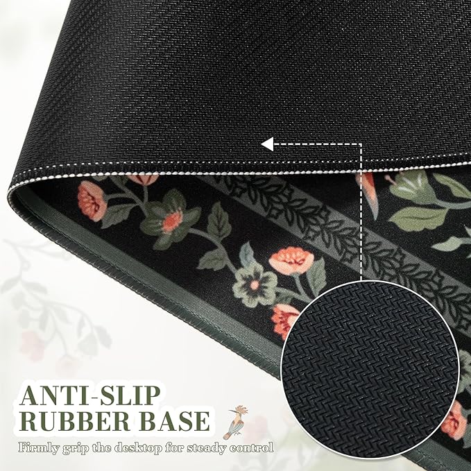 iCasso Desk Mat for Keyboard and Mouse, Large Mouse Pad, Desk Pad Mat, - Image 5