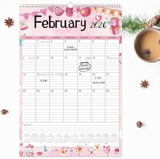 GuassLee Large Wall Calendar 2026-2027, 24-Month Vertical Wall Calendar Runs - Image 2