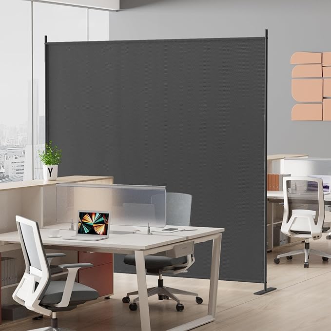 Helios&Hestia 1-Panel 6 ft Tall Indoor Folding Room Divider, Portable Privacy - Image 4