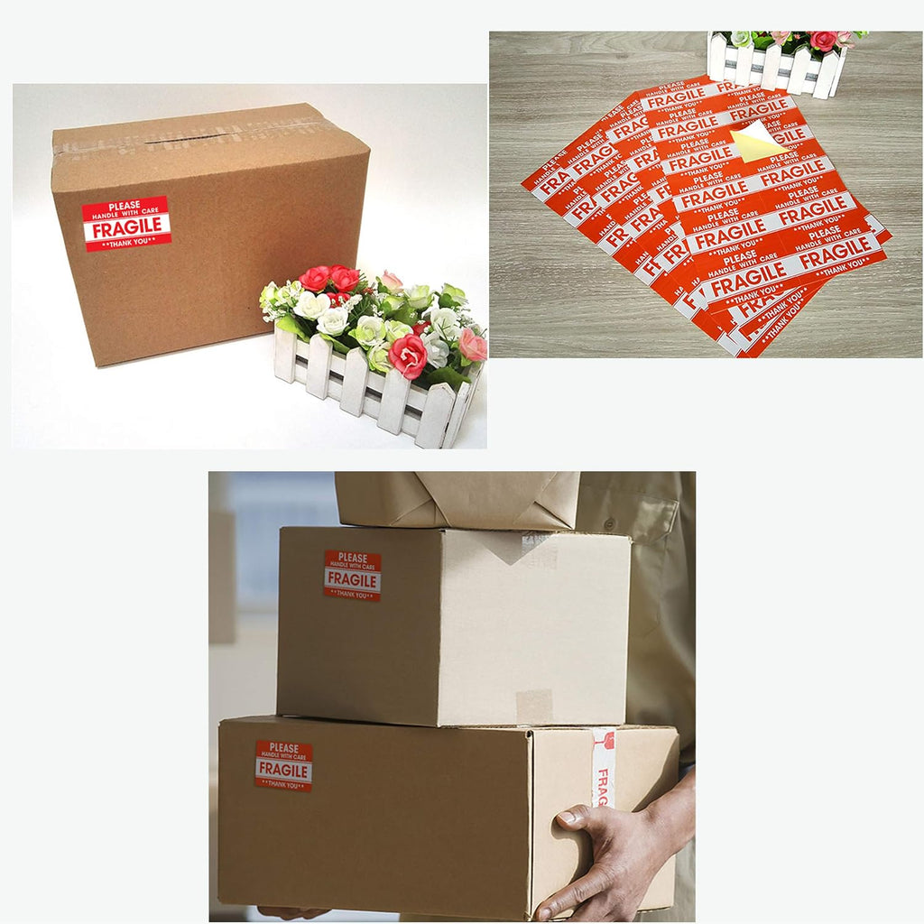 100 PCS 7.8”x 12.2" Foam Wrap Cushion Pouches (0.75mmThickness) with 10 Pack Fragile Stickers Labels(60 pcs) Protect Dishes Glasses Porcelain and Fragile Items for Moving