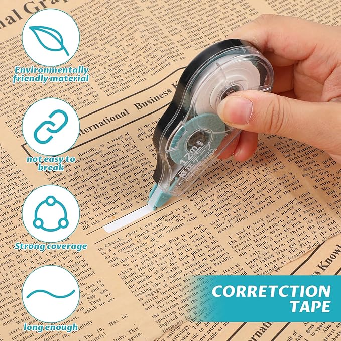 simarro 48 Pack White Correction Tape, 0.2 Inch x 39.4 Feet Easy To Use - Image 3