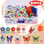 80 Pcs Push Pins for Cork Board, Decorative Thumb Tacks Wooden Push Pins Head - Image 2