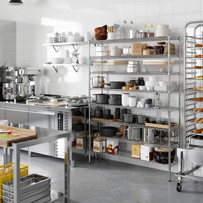 Regal Altair 14" Deep x 54" Wide x 74" Height Wire Shelving Kit | 8-Tier | NSF - Image 4