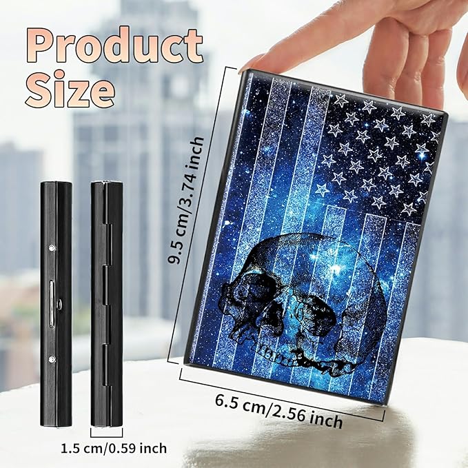 BWEGRHE Slim Credit Card Holder, Aluminum Minimalist Hard Case Pocket-Sized - Image 2